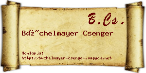 Büchelmayer Csenger névjegykártya